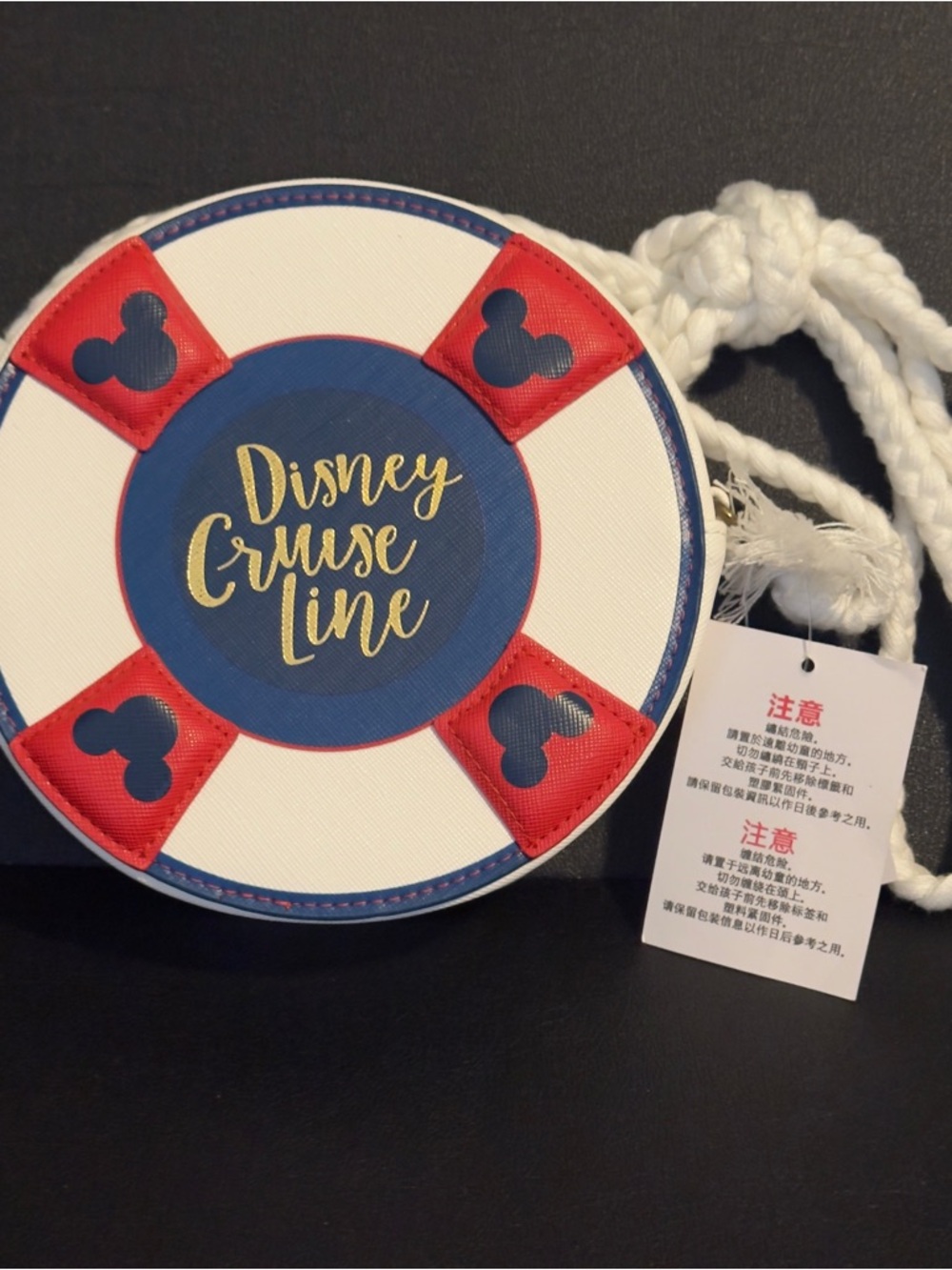 Disney Round Lifesaver Crossbody Bag - White, Blue, Red